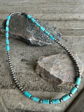 Pearl & Turquoize Adjustable Necklace